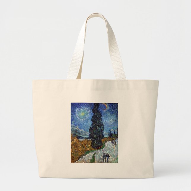 Grand Tote Bag Route de campagne de Van Gogh- en Provence par (Devant)