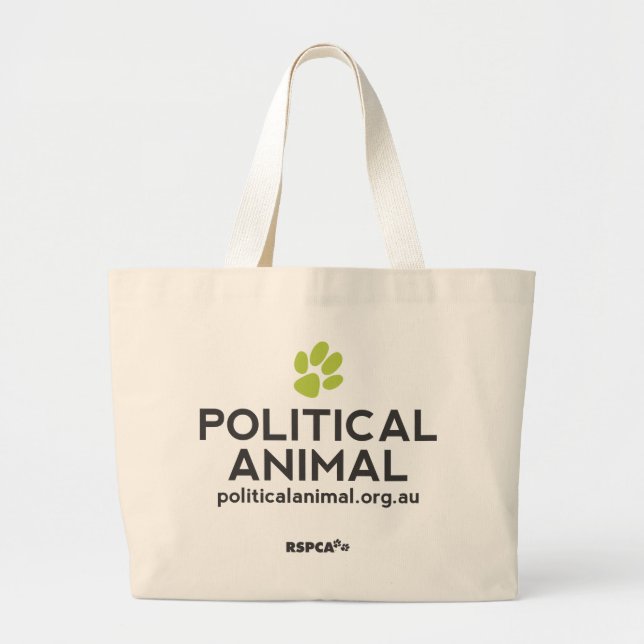 Grand Tote Bag RSPCA Fourre-tout enorme animal politique (Devant)