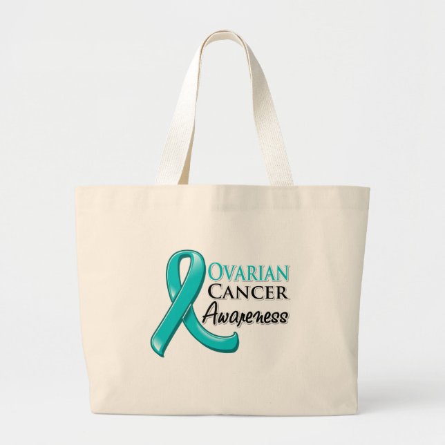 Grand Tote Bag Ruban de conscience de Cancer ovarien (Devant)