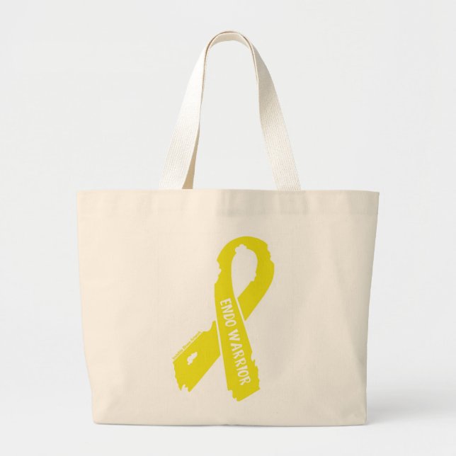 Grand Tote Bag Ruban déchiré / Guerrier... Endometriose (Devant)