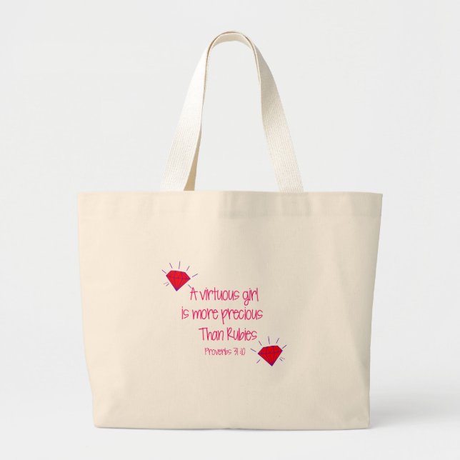 Grand Tote Bag rubis (Devant)