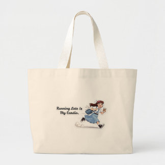 Grand Tote Bag Running Late Is My Cardio Funny ToteBag