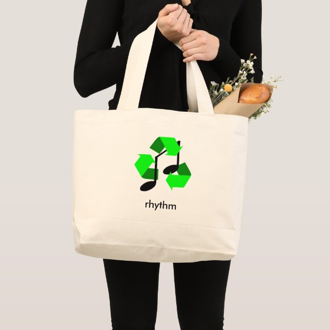 Grand Tote Bag Rythme favori de la chanson (Devant (produit))