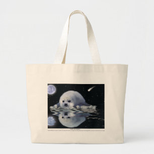 GRAND TOTE BAG S.O.S. SAUVEZ NOS PHOQUES DE HARPÉ