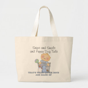 Grand Tote Bag Sachets et escargots et cagoules de chien de chiot