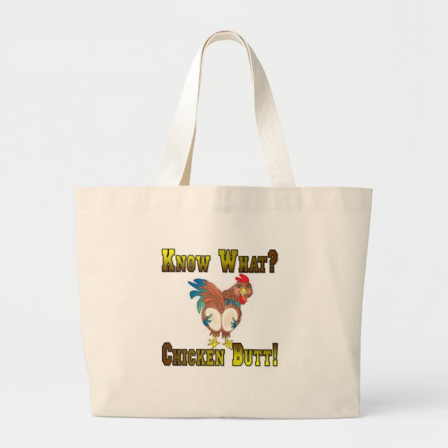 Grand Tote Bag Sachez ce qui ?  Bout de poulet ! (Devant)