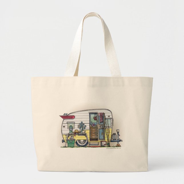 Grand Tote Bag Sacs/emballages de la remorque de campeur de (Devant)