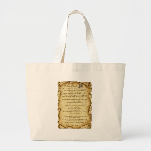 Grand Tote Bag Sagesse amérindienne du chef Tecumseh (Devant)