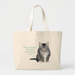 Grand Tote Bag Sagesse de chat - Qui croirait ?