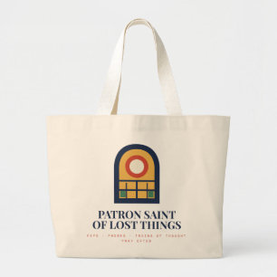 Grand Tote Bag Saint Patron des Objets Perdus Vintage Curiosité G