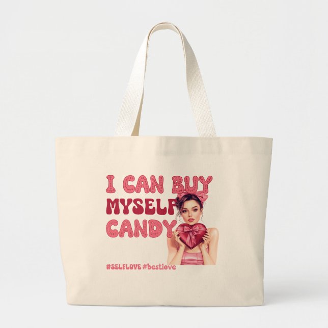 Grand Tote Bag Saint Valentin Amour de soi (Devant)