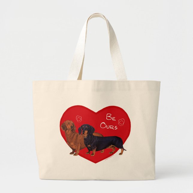 Grand Tote Bag Saint-Valentin teckel (Devant)