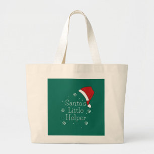 Grand Tote Bag Saison de vacances, Joyeux Noël, Père Noël Little
