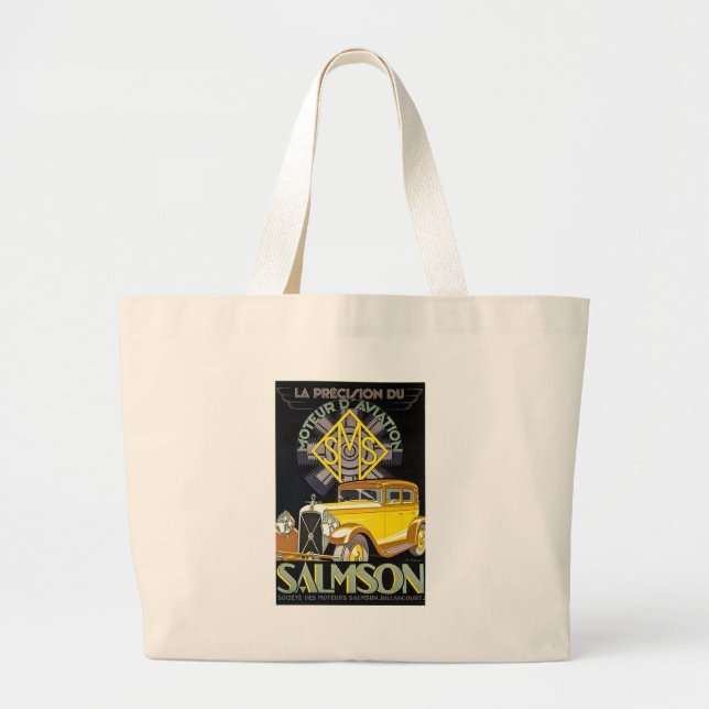 Grand Tote Bag Salmson Autombiles - aviation de Moteur D (Devant)