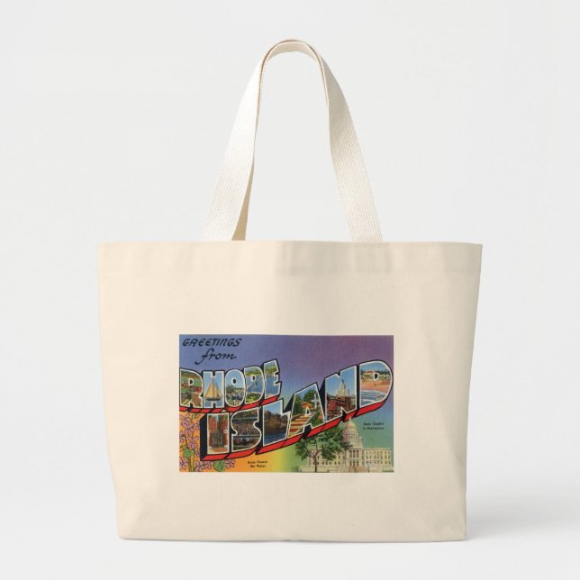 Grand Tote Bag Salut De Rhode Island (Devant)