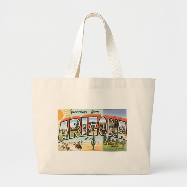 Grand Tote Bag Salutations d'Arizona (Devant)
