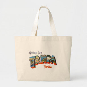Grand Tote Bag Salutations de Tampa, la Floride