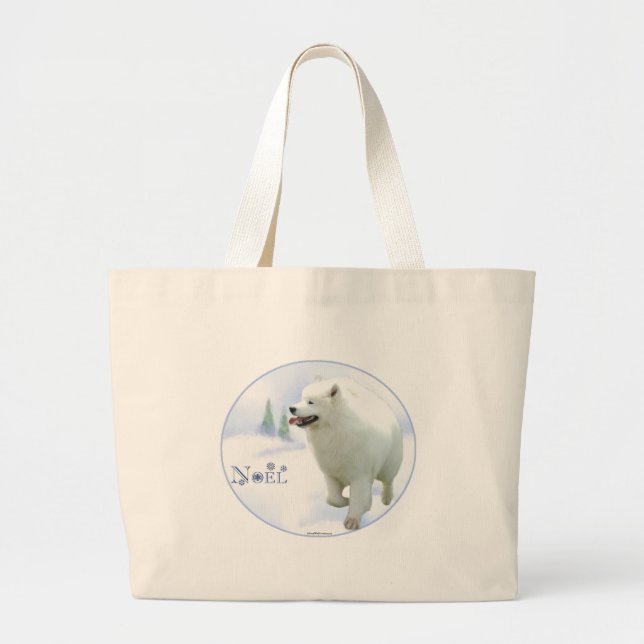 Grand Tote Bag Samoyed Noel (Devant)