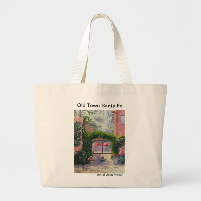 Grand Tote Bag Santa Fe, peinture à l'huile de nanomètre par le (Devant)