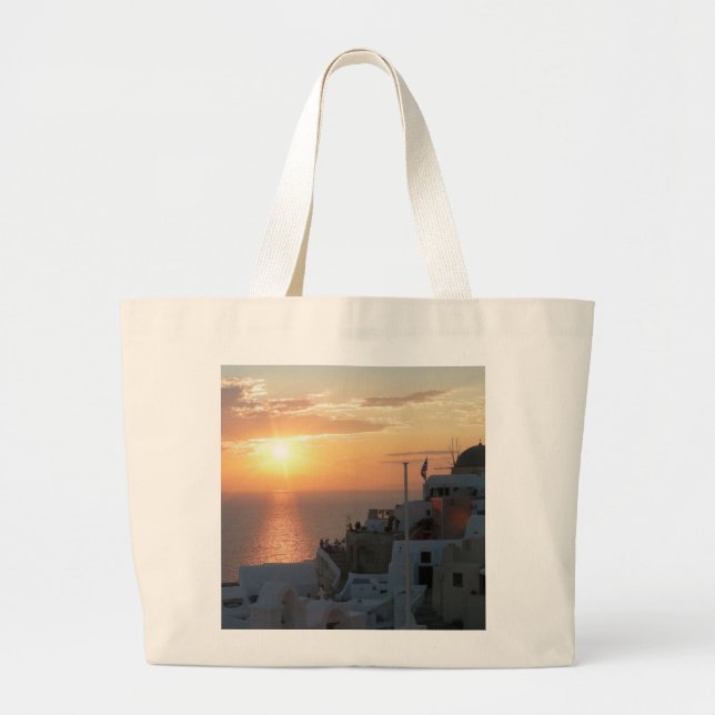 Grand Tote Bag Santorin Sunset Jumbo Fourre-tout (Devant)