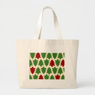 Grand Tote Bag Sapins de Noël Motif de Fêtes