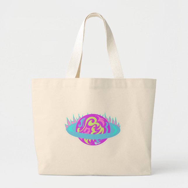 Grand Tote Bag Saturne enflammé ! (Devant)