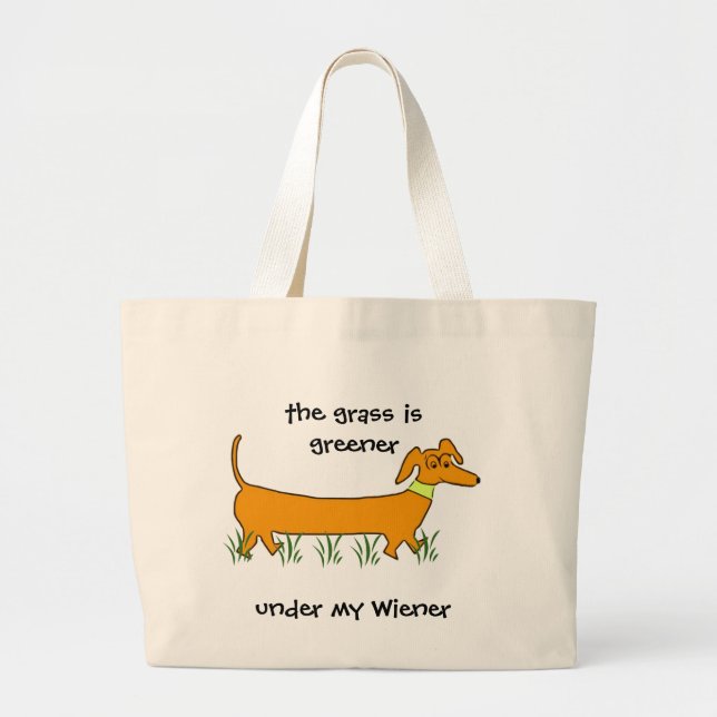 Grand Tote Bag Saucisse de teckel (Devant)