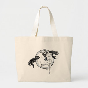 Grand Tote Bag Sauter ~ Cheval et papillon