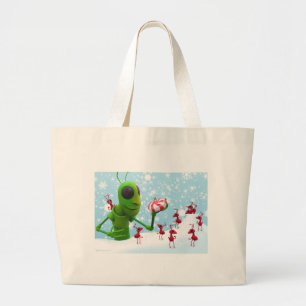 Grand Tote Bag Sauterelle et Noël de fourmis