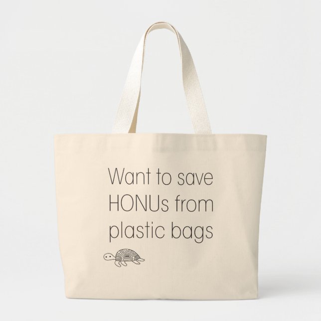 Grand Tote Bag Sauvez Honu (Devant)