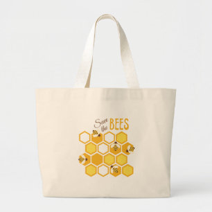 Grand Tote Bag Sauvez les abeilles