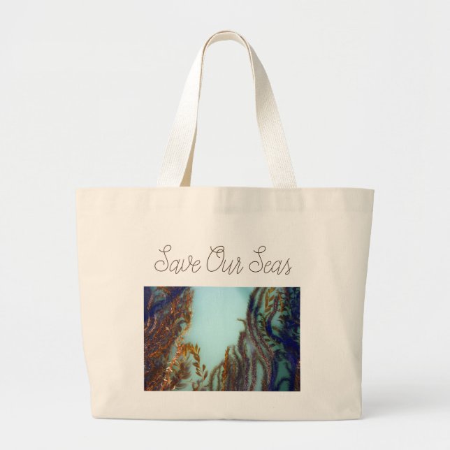 Grand Tote Bag Sauvez nos mers (Devant)