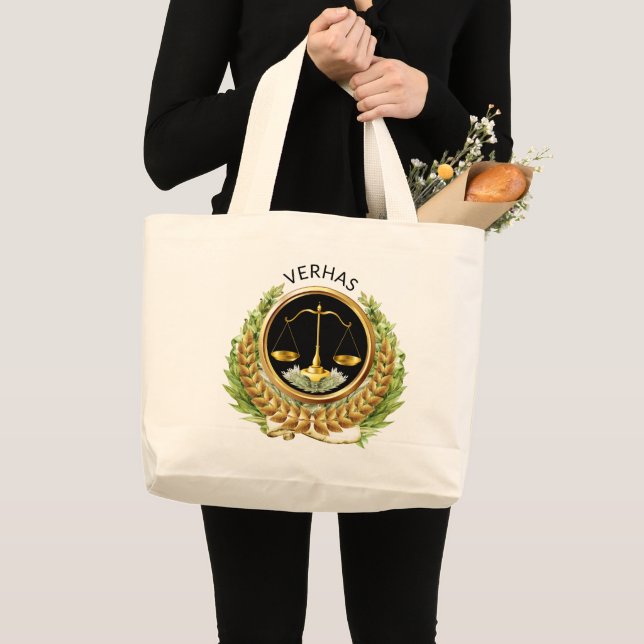 Grand Tote Bag Scales de justice Procureur Fourre-tout (Devant (produit))