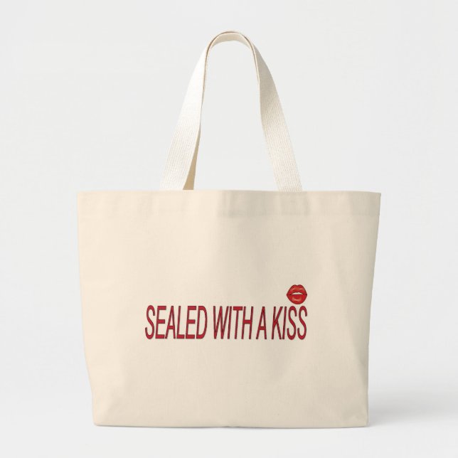 Grand Tote Bag scellé avec un baiser (Devant)