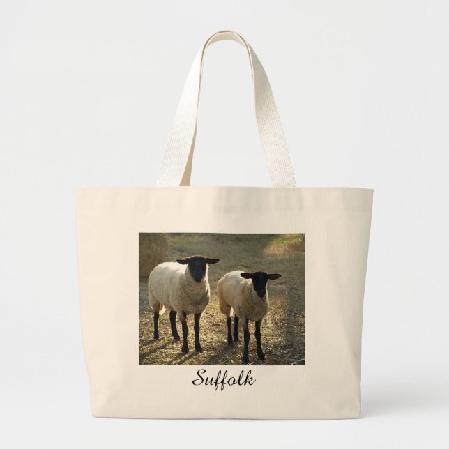 Grand Tote Bag Scène pastorale de lumière du soleil d'après-midi (Devant)
