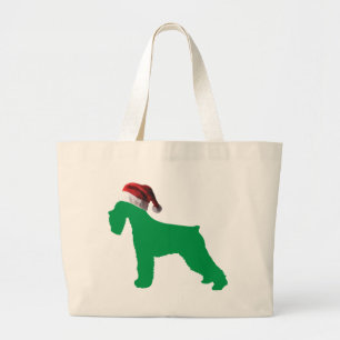 Grand Tote Bag Schnauzer de Noël
