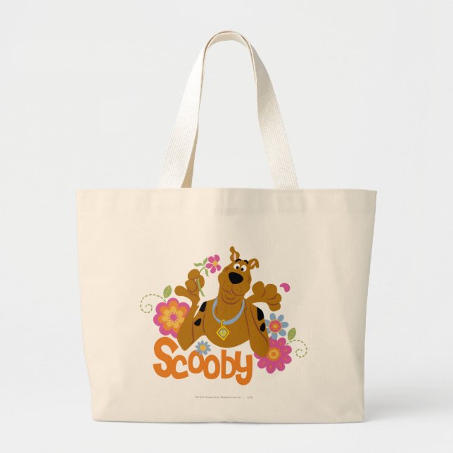 Grand Tote Bag Scooby-Doo En Fleurs (Devant)