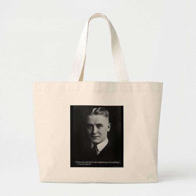 Grand Tote Bag Scott Fitzgerald "Love/Start" Quota de poison Etc (Devant)
