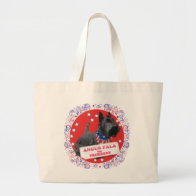 Grand Tote Bag Scottie Angus Fala président (Devant)