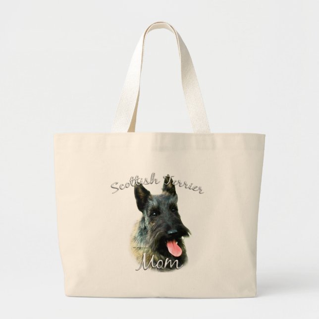 Grand Tote Bag Scottish Terrier (brindle) Maman 2 (Devant)
