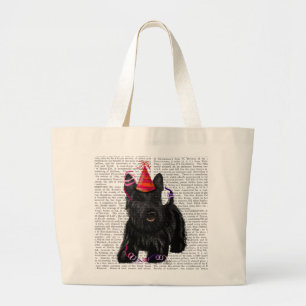 Grand Tote Bag Scottish Terrier et Casquette de fête
