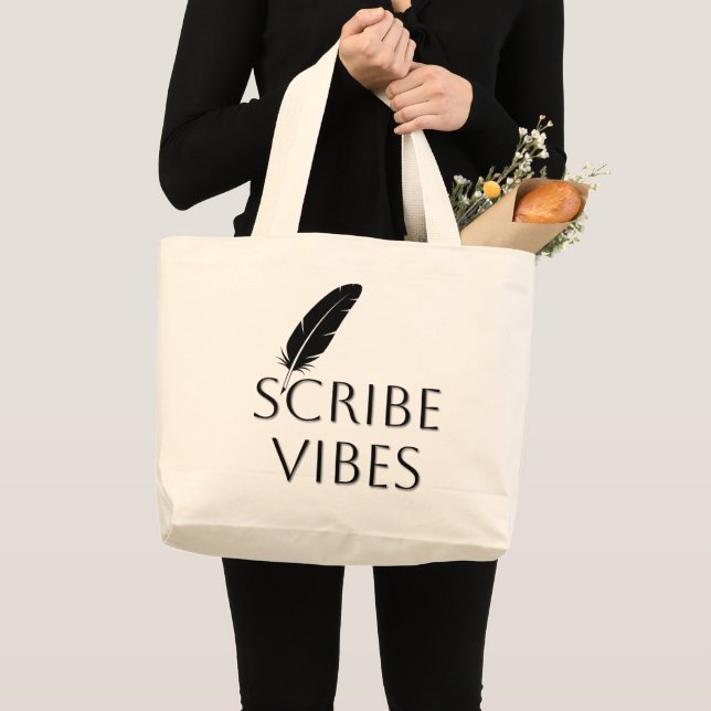Grand Tote Bag Scribe Vibes Author Writer Poet  (Devant (produit))