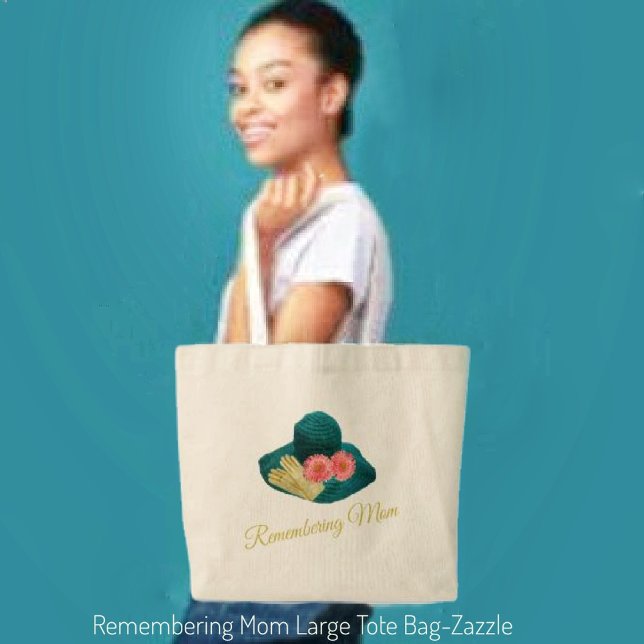 Grand Tote Bag Se souvenir de maman (Créateur téléchargé)