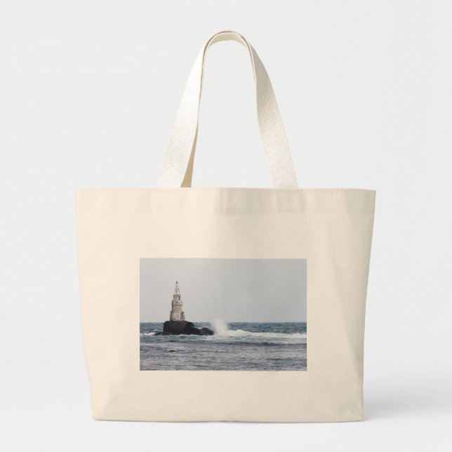 Grand Tote Bag Seascap with lighthouse (Devant)