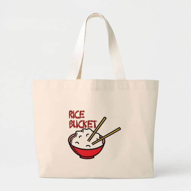 Grand Tote Bag Seau de riz (Devant)