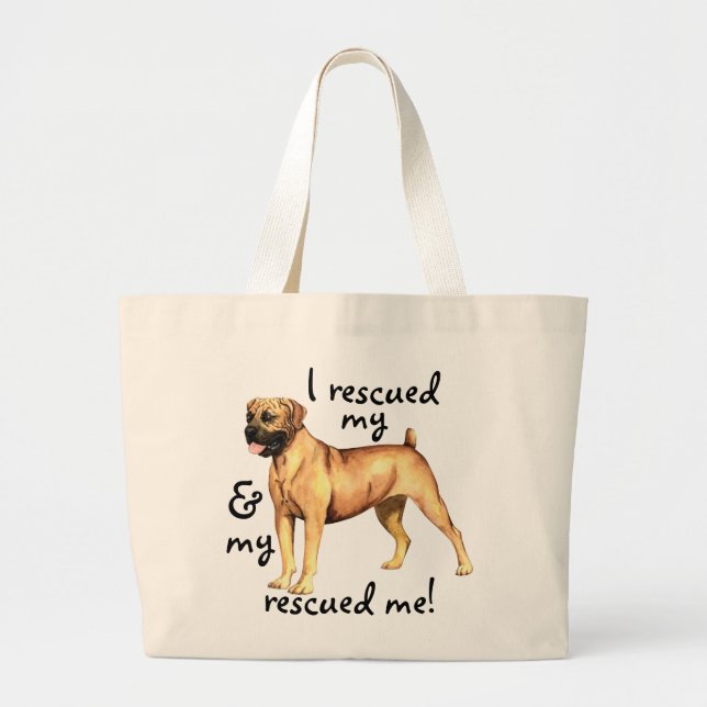 Grand Tote Bag Secourir Boerboel (Devant)