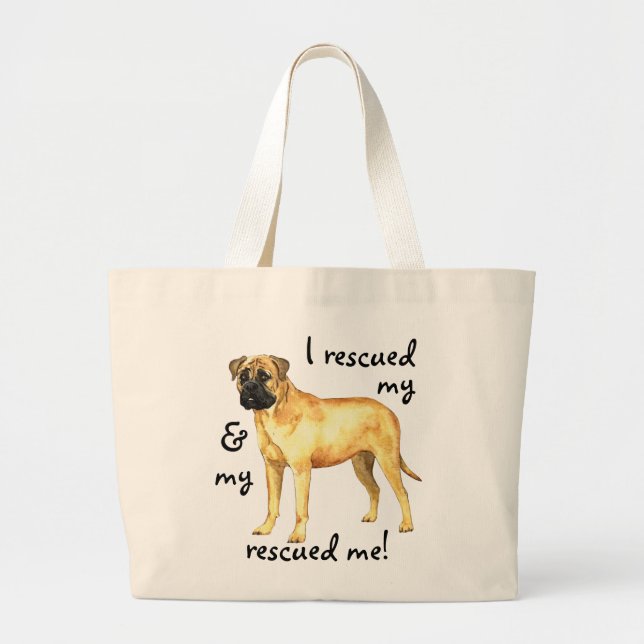 Grand Tote Bag Secourir Bullmastiff (Devant)