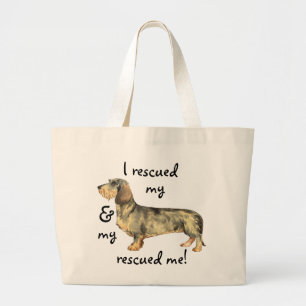 Grand Tote Bag Secourir Dachshund À poils durs