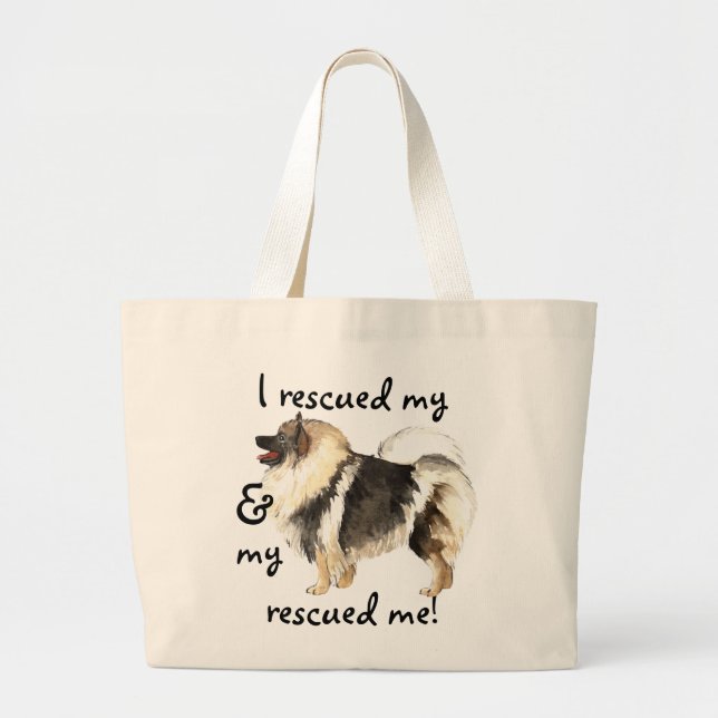 Grand Tote Bag Secourir Keeshond (Devant)