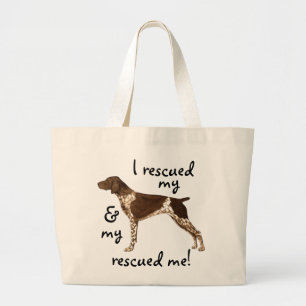 Grand Tote Bag Secourir le pointeur à cheveux courts allemand